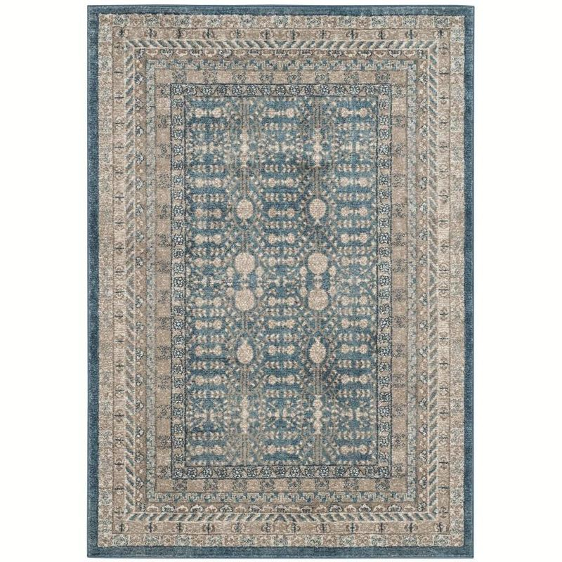Sofia SOF376 Power Loomed Indoor Area Rug - Blue/Beige - 4'x5'7" - Safavieh.