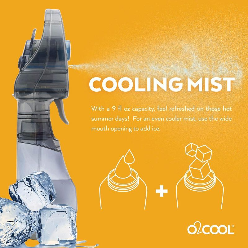 O2COOL Deluxe Misting Fan - Gray