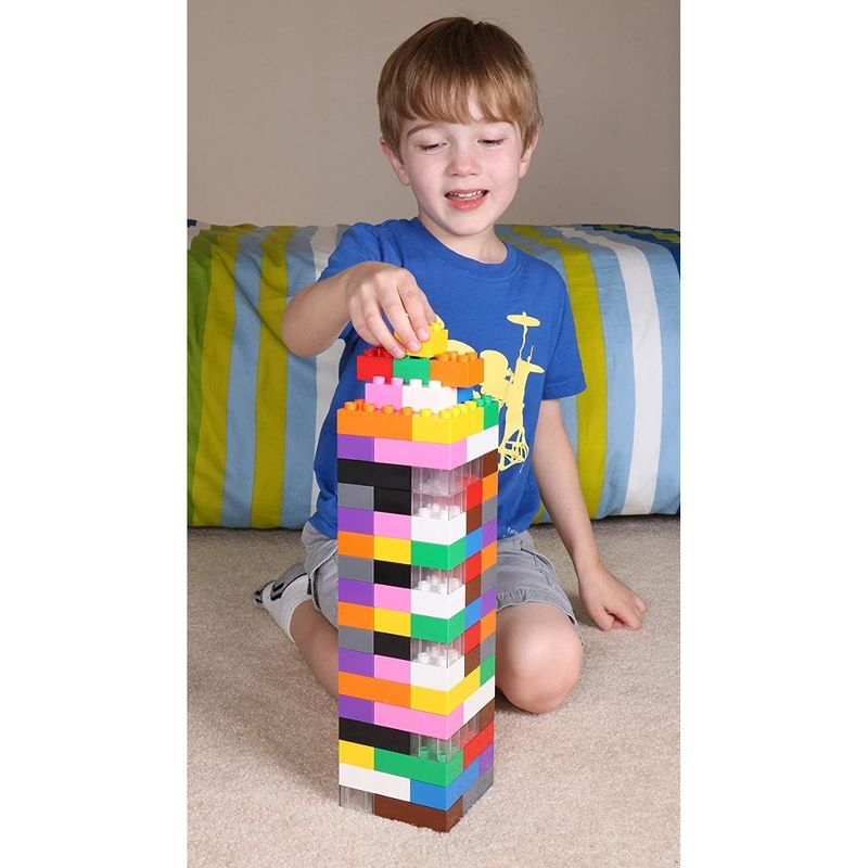 Strictly Briks Toy Large Building Blocks For Kids and Toddlers, Big Bricks Set For Ages 3 and Up, 12 Rainbow Colors, 108 Pieces