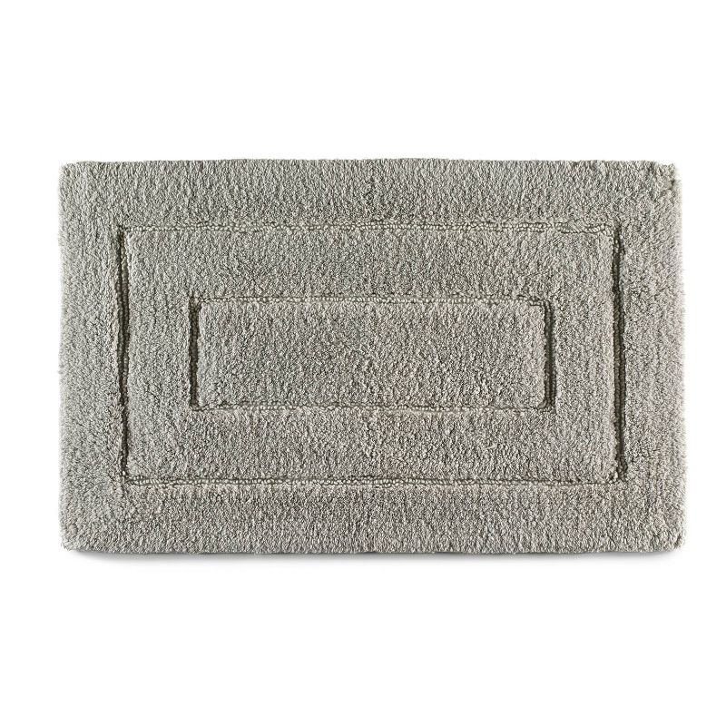 20"x32" Signature Bath Rug Gray - Cassadecor: Cotton, Machine Washable, Lightweight Spray Latex Backing