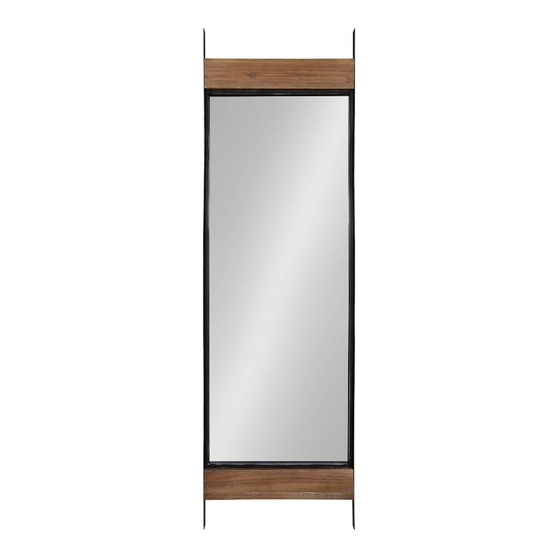 19.2" x 63" Kincaid Full Length Wall Mirror Rustic Brown - Kate & Laurel All Things Decor: Metal Frame, Freestanding Espejo