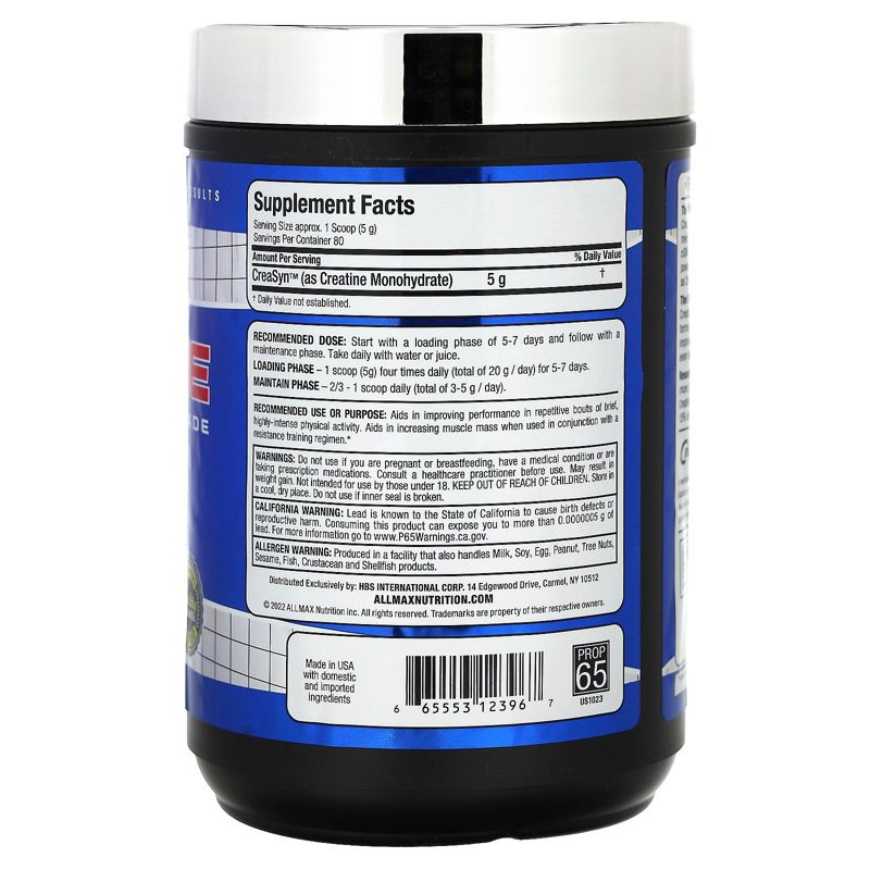 ALLMAX Creatine, Pharmaceutical Grade, Unflavored, 14.11 oz (400 g)
