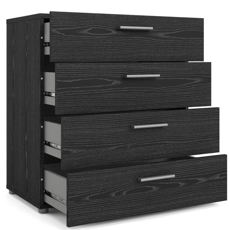 Tvilum,Austin 4 Drawer Chest, Black Woodgrain