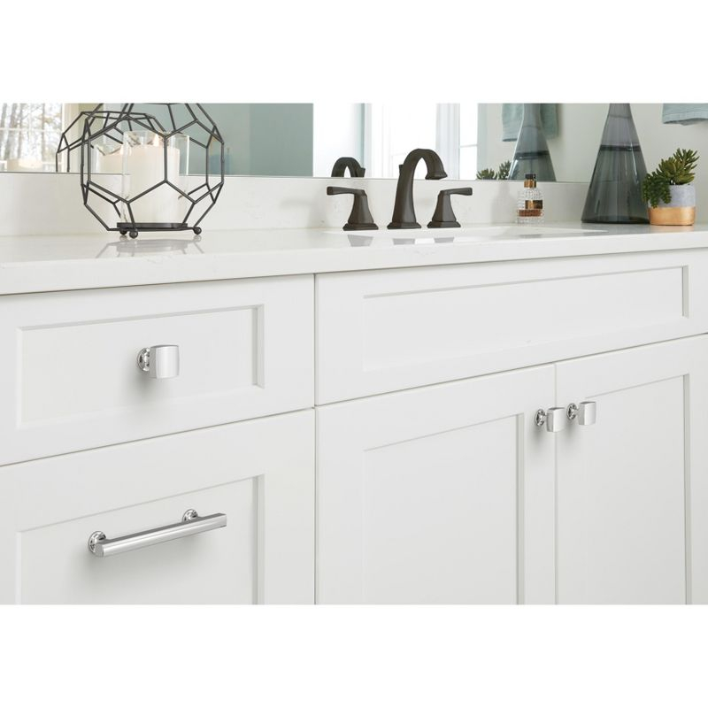 Amerock Everett 5-1/16 inch (128mm) Center-to-Center Polished Chrome Cabinet Pull