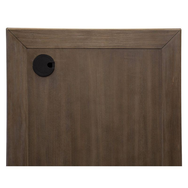 Carson Double Pedestal Desk Brown - Martin Furniture: Solid Wood, Veneers, No Assembly Required