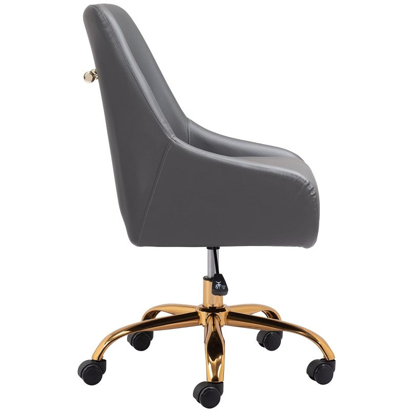 Zuo Madelaine Office Chair Gray & Gold