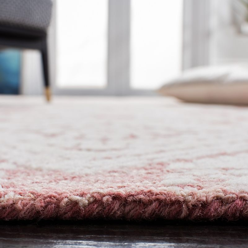 Metro MET987 Hand Tufted Indoor Area Rug - Dark Pink/Ivory - 4'x6' - Safavieh