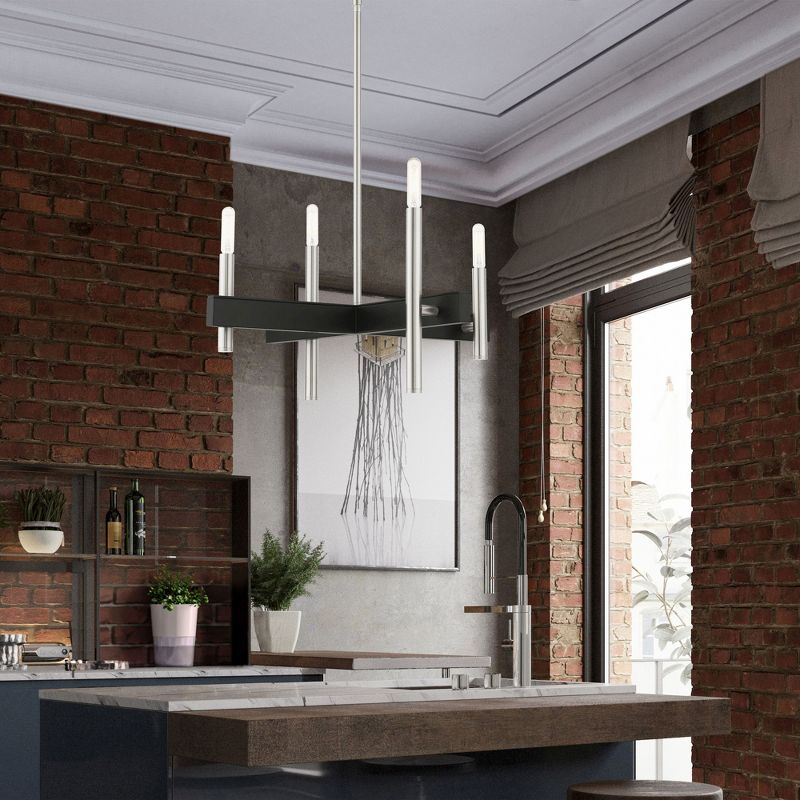 Livex Lighting Denmark 4 - Light Chandelier in  Brushed Nickel