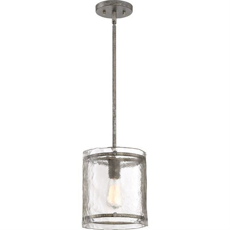 Quoizel Lighting Fortress 1 - Light Pendant in  Mottled Silver
