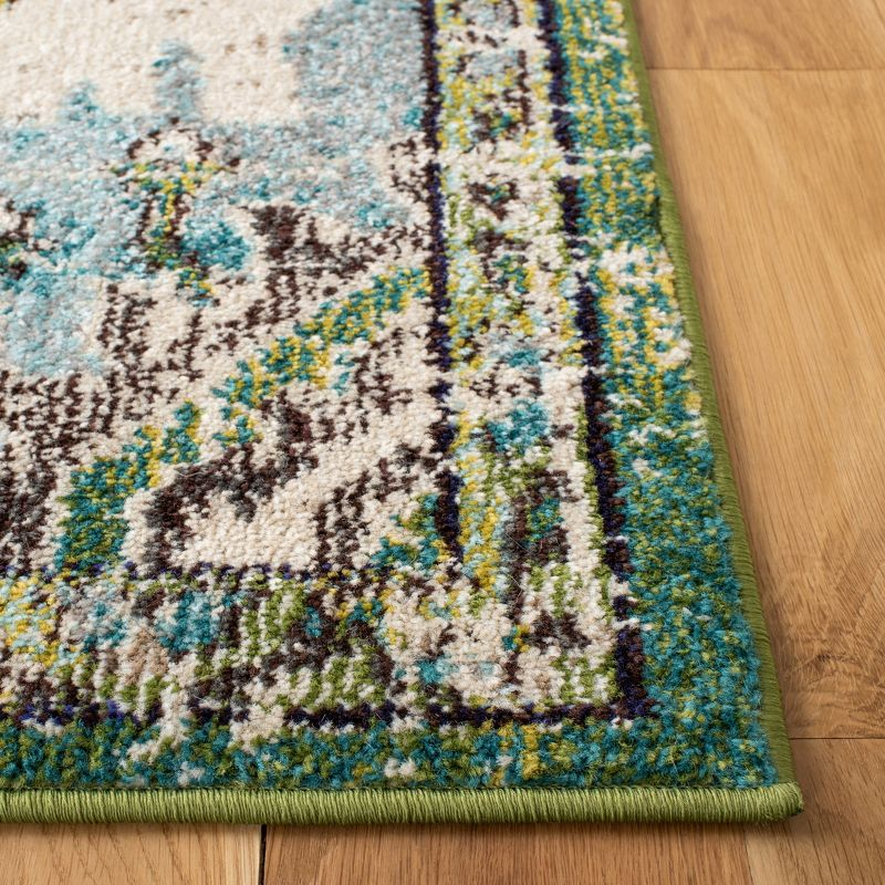 Madison MAD484 Power Loomed Indoor Area Rug - Green/Light Blue - 8'x10' - Safavieh