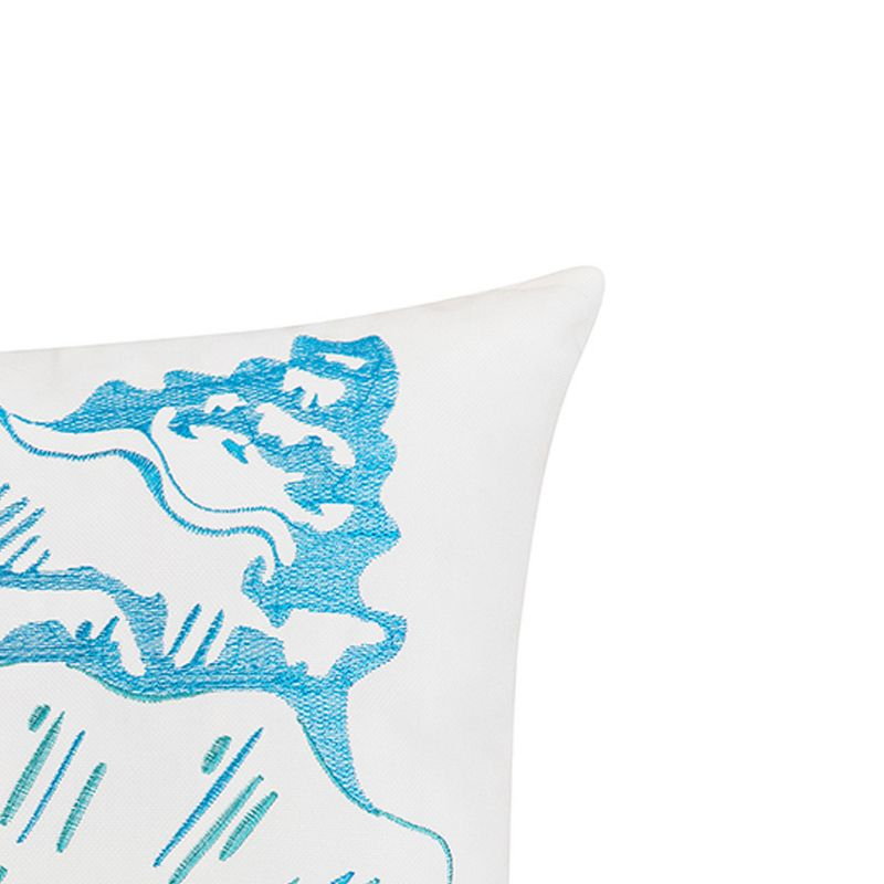 C&F Home 18" x 18" Conch Shell Indoor / Outdoor Embroidered Throw Pillow