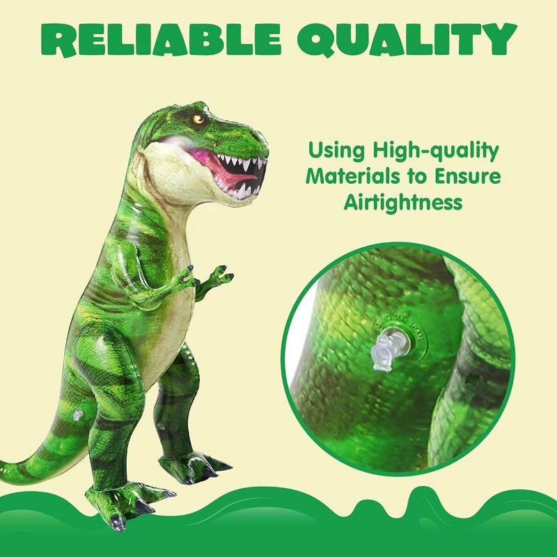 Joyfy 37" T-Rex Dinosaur Inflatable Toy for Party Decorations, Tyrannosaurus Rex Dinosaur Toy, Dinosaur Birthday Christmas Party Gift for Kids Adult