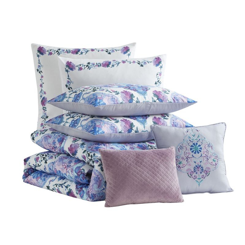 7pc Juliette Floral Printed Comforter Set - Queen