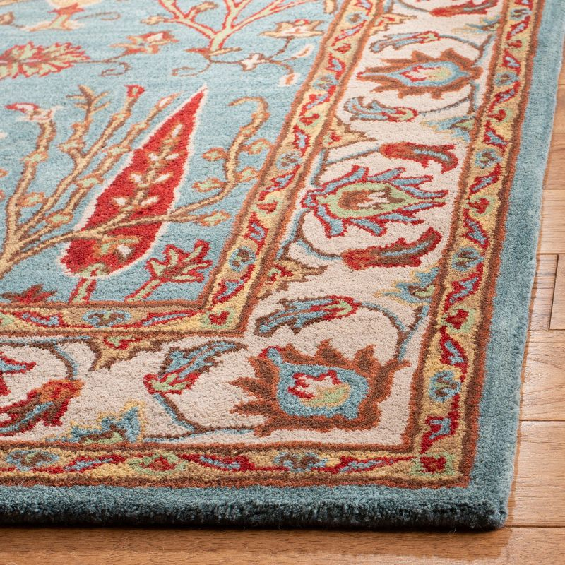 Heritage HG735 Hand Tufted Area Rug - Blue/Ivory - 4'x6' - Safavieh.