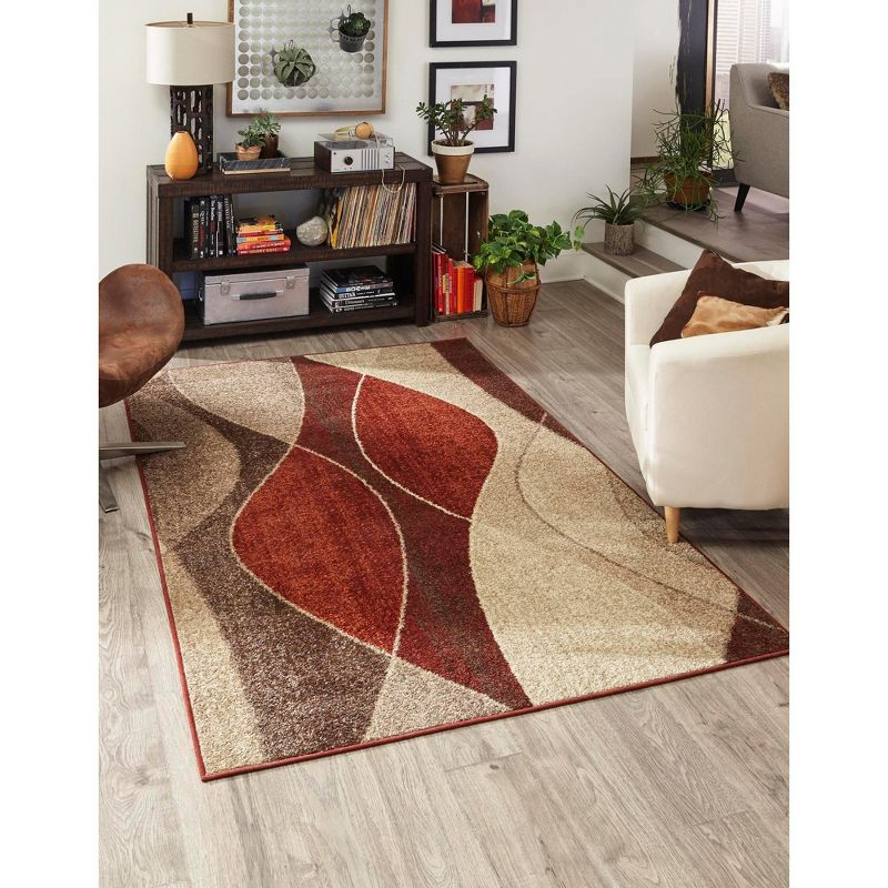 Unique Loom Autumn Collection Area Rug - Plantation (5' 3" x 8' Rectangle Multi/Beige)