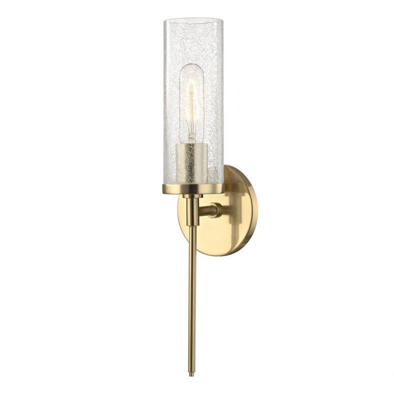 Mitzi Olivia 1 - Light Wall Light in  Aged Brass Clear Crackle Shade