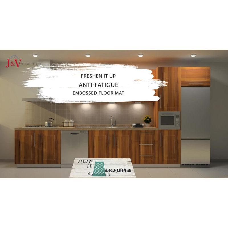 J&V TEXTILES  20" x 55" Oversized Cushioned Anti-Fatigue Kitchen Runner Mat (Home Sweet Home)