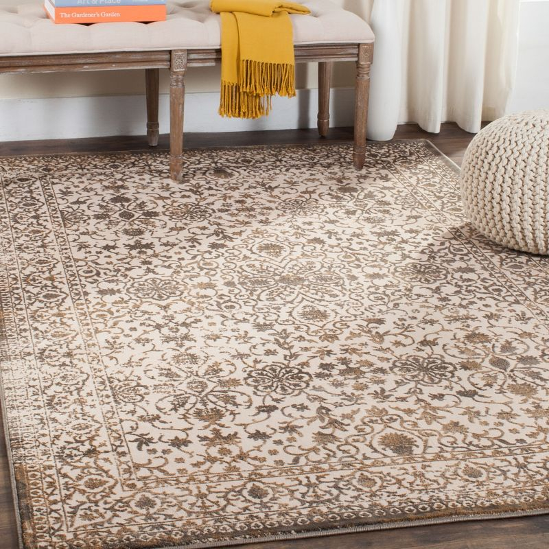 Brilliance BRL504 Power Loomed Indoor Area Rug - Cream/Bronze - 6'7"x9'2" - Safavieh