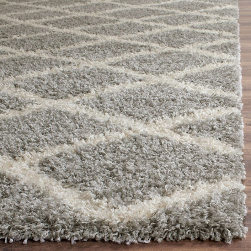 Dallas Shag SGD258 Power Loomed Indoor Area Rug - Grey/Ivory - 11'x15' - Safavieh.