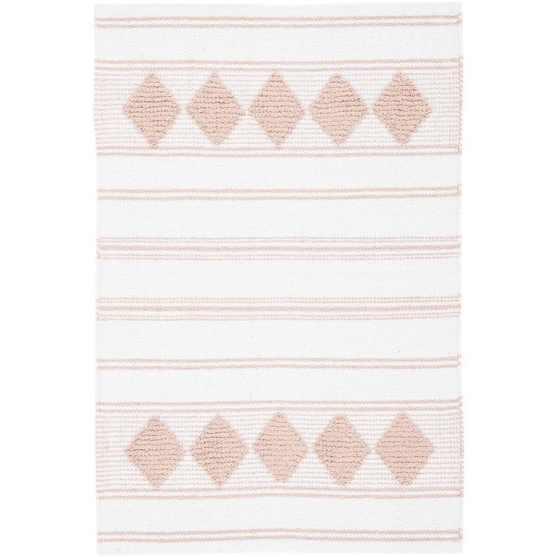 Montauk MTK708 Hand Woven, Flat Weave Indoor Accent Rug - Pink/Ivory - 3'x5' - Safavieh