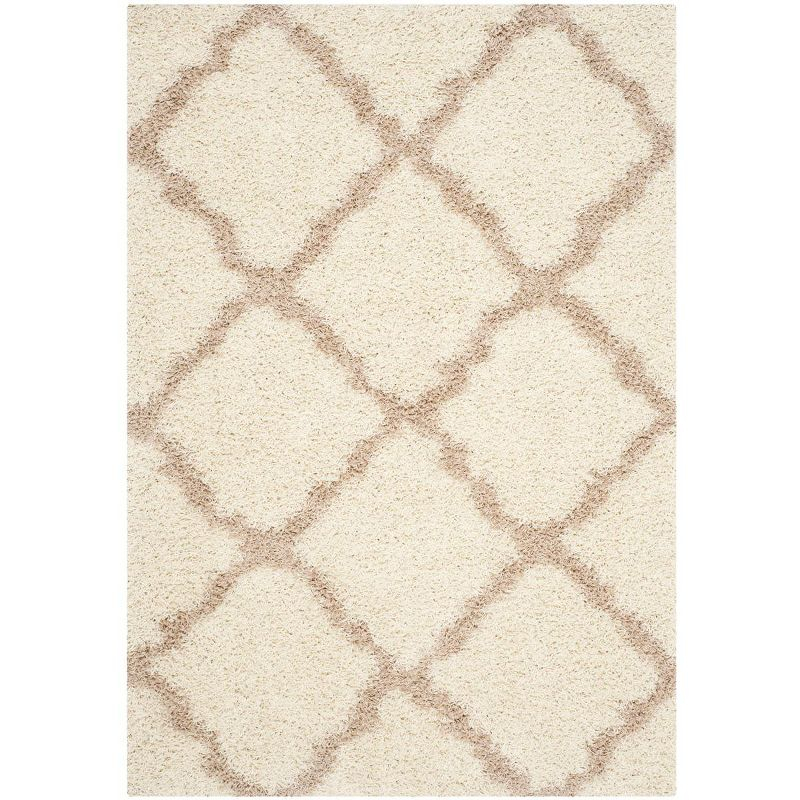 Dallas Shag SGD257 Power Loomed Indoor Area Rug - Ivory/Beige - 5'1"x7'6" - Safavieh.