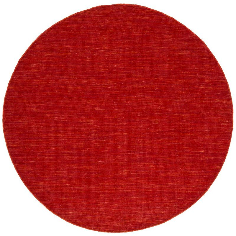 Kilim KLM850 Hand Loomed Area Rug - Red/Rust - 6' Round - Safavieh