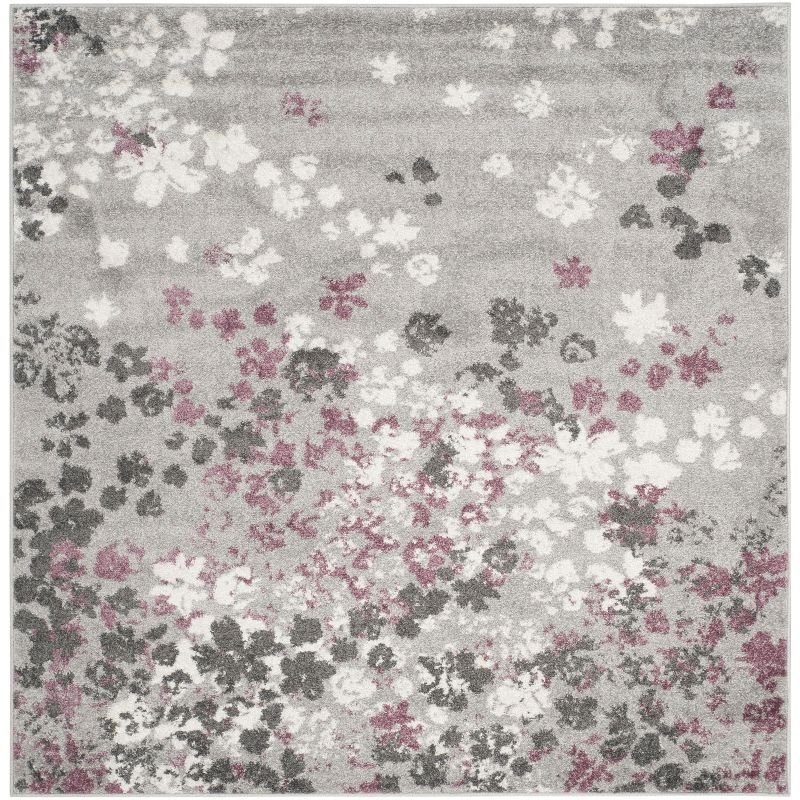 Adirondack ADR115 Machine Made Indoor Area Rug - Light Grey/Purple - 8'x8' - Safavieh