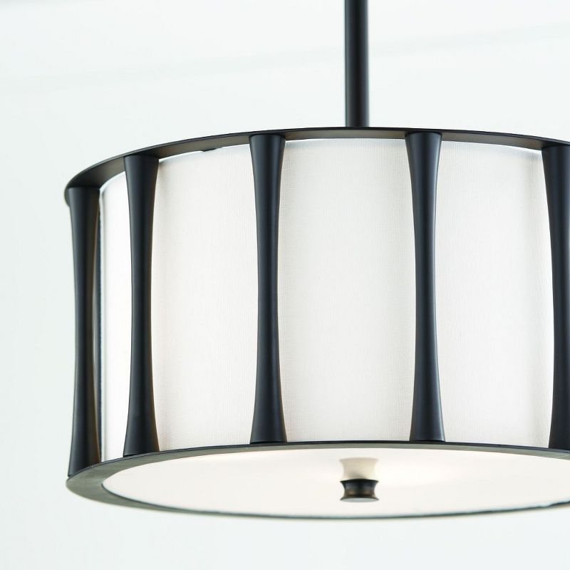 Capital Lighting Bodie 3 - Light Semi-Flush Mount in  Matte Black