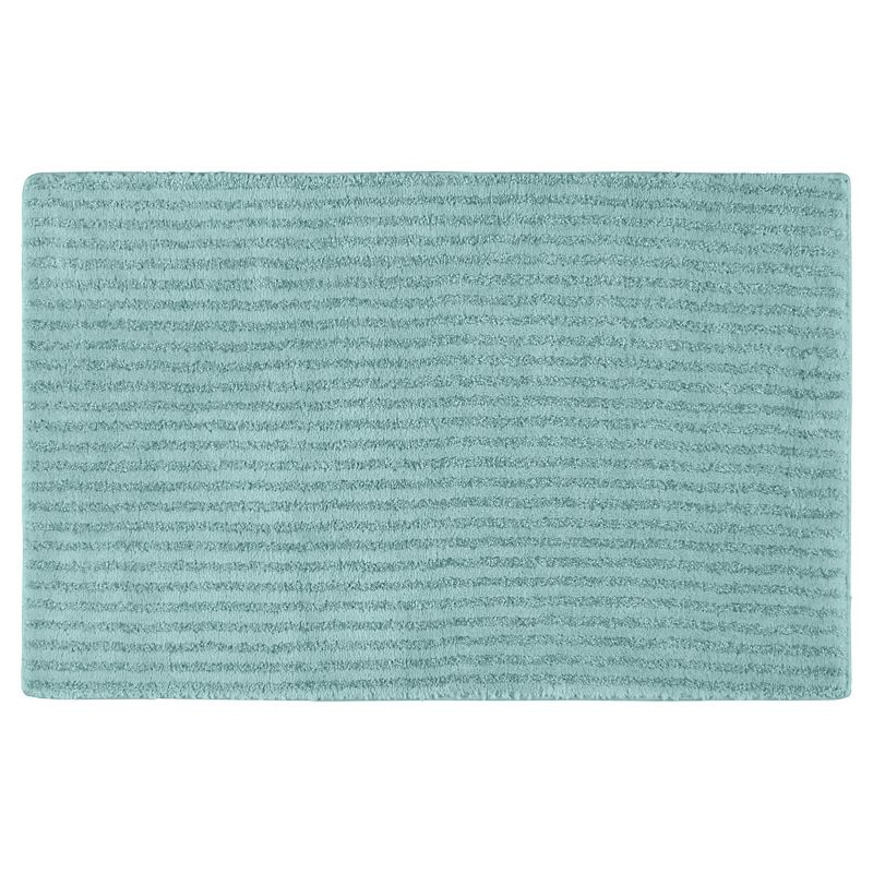 24"x40" Sheridan Plush Washable Nylon Bath Rug Sea foam - Garland