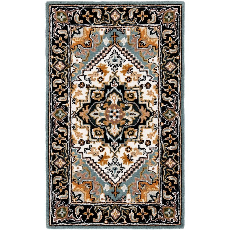 Heritage HG625 Handmade Area Rug - 4'x6' - Grey/Green - Safavieh