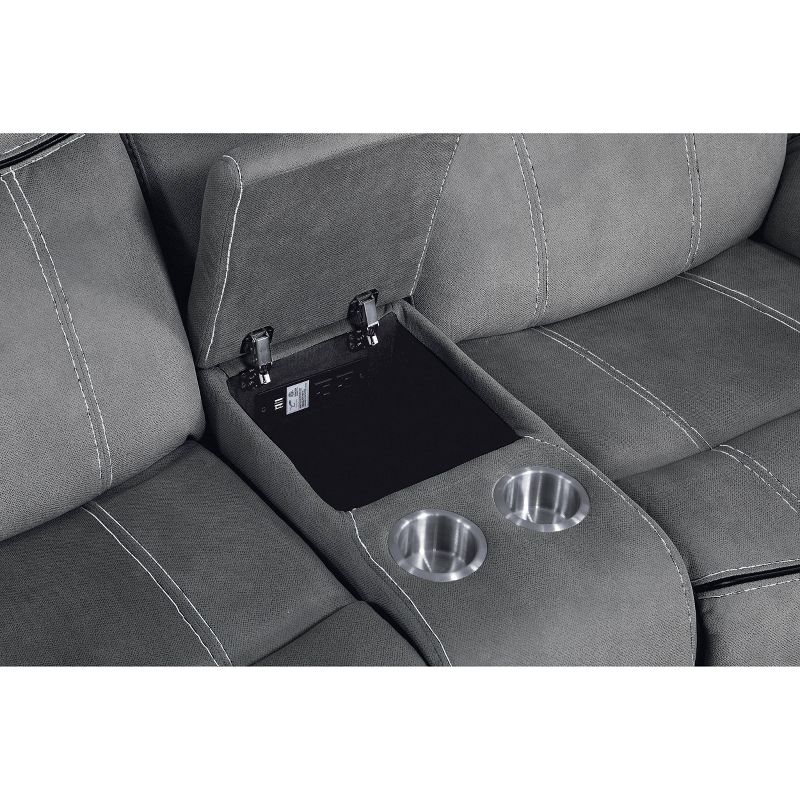 Acme Furniture 78" Zubaida Sofa Two Tone Gray Velvet