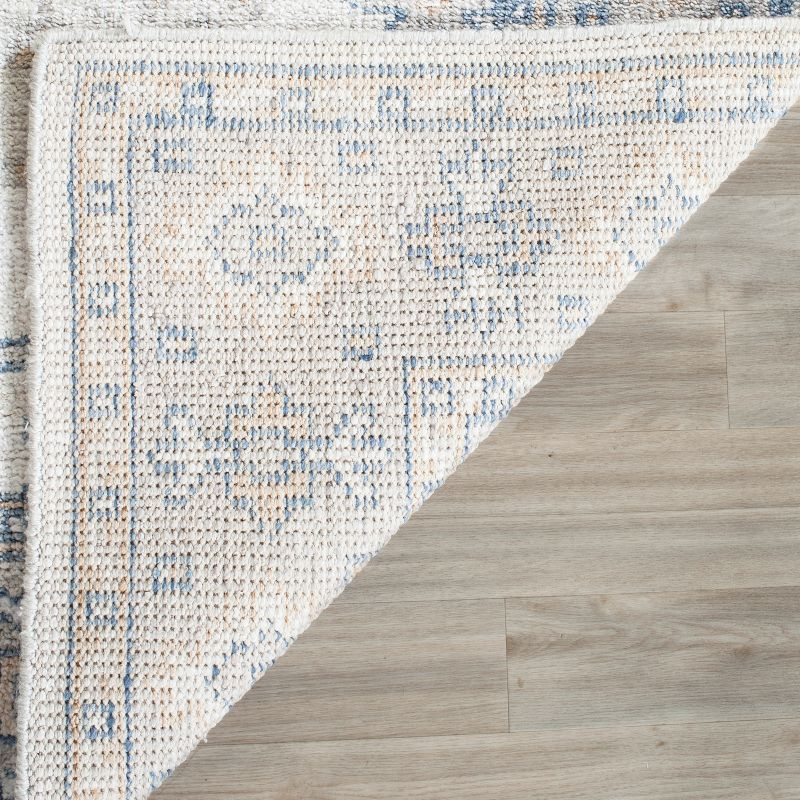 Maharaja MHJ441 Hand Knotted Area Rug - Ivory/Blue - 8'x10' - Safavieh.