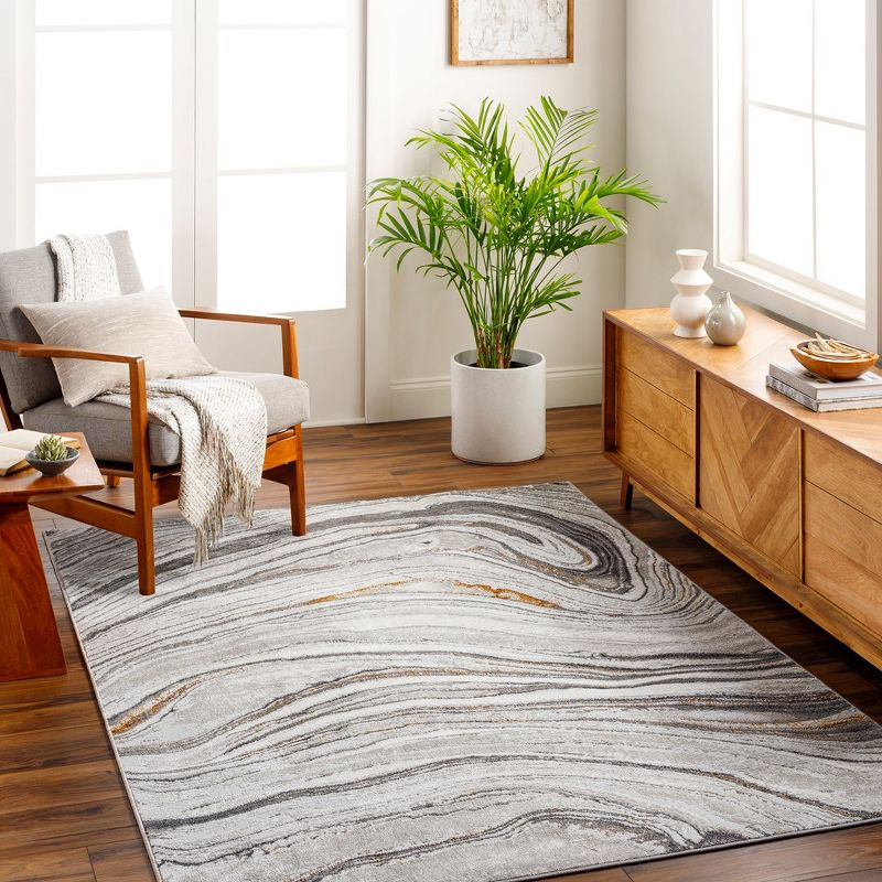 Mark & Day Glendy 5'3"x7' Rectangle Woven Indoor Area Rugs Charcoal/Beige