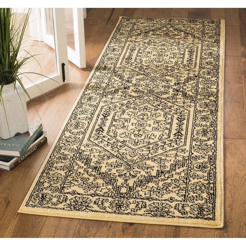 Adirondack ADR108 Power Loomed Runner Rug - Gold/Black - 2'6"x10' - Safavieh.