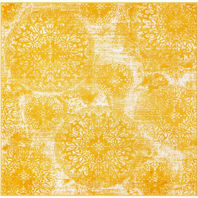 Unique Loom 6' 0 x 6' 0 Sofia Grand Yellow Area Rug