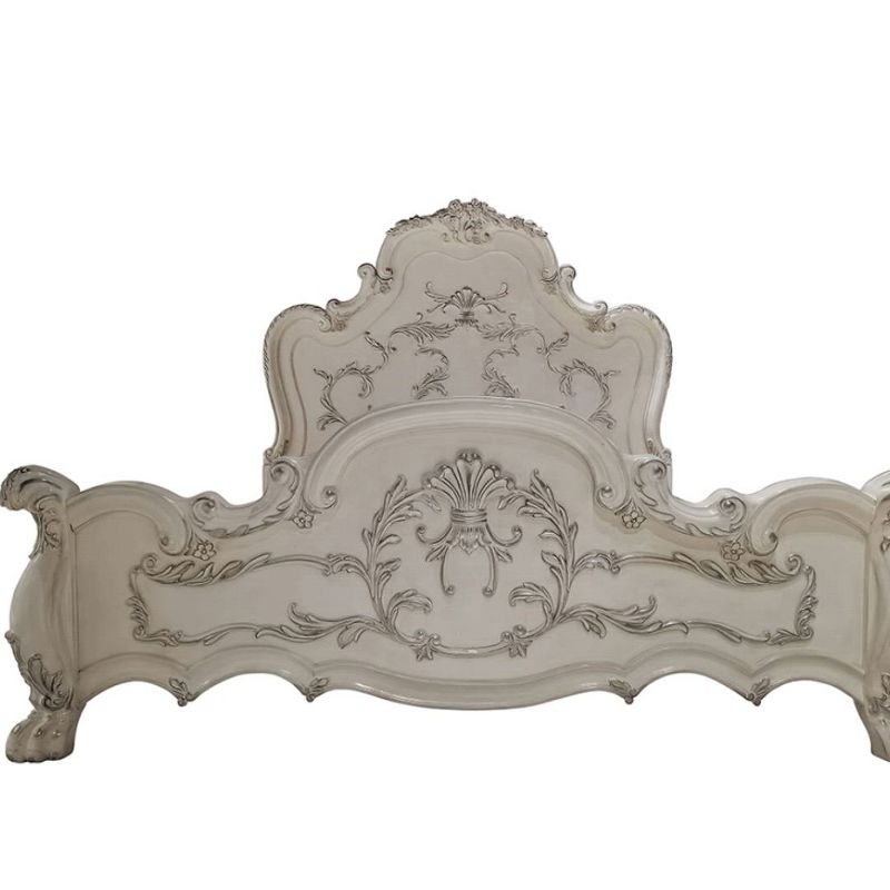 91" Queen Bed Dresden Traditional Carved Design & Claw Feet - Acme Furniture