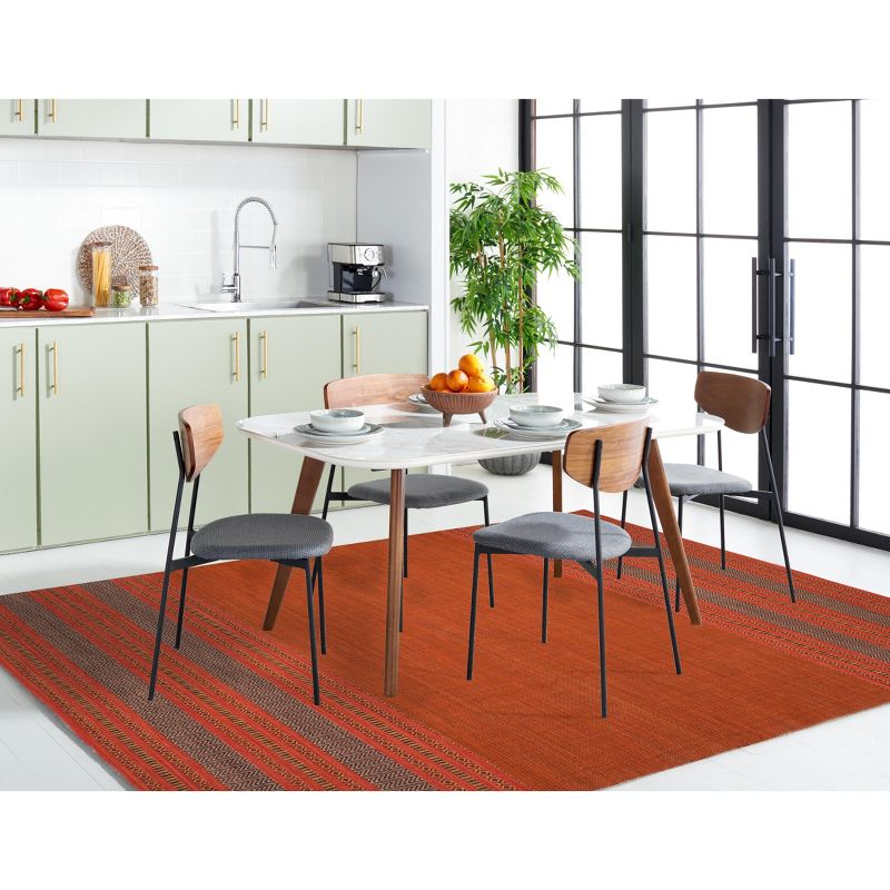 Montauk MTK214 Hand Woven Area Rug - Orange/Red - 6'x6' - Safavieh.