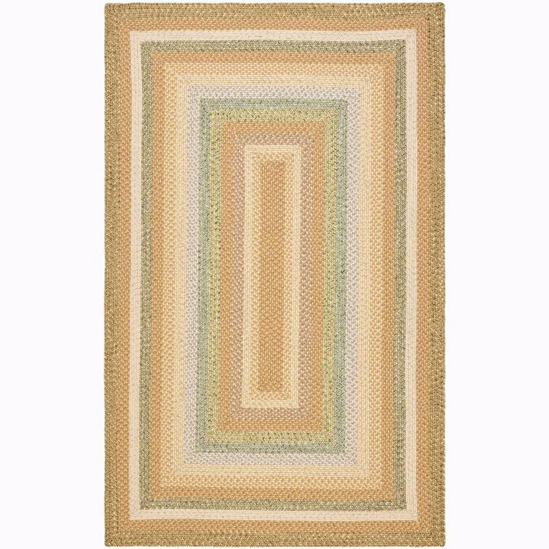 Braided BRD314 Hand Woven Area Rug - Tan/Multi - 5'x8' - Safavieh.