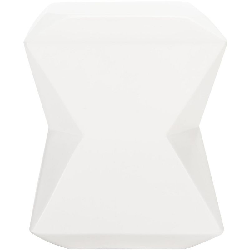 Conan Concrete Accent Stool - Indoor/Outdoor - VNN1030 - White - Safavieh