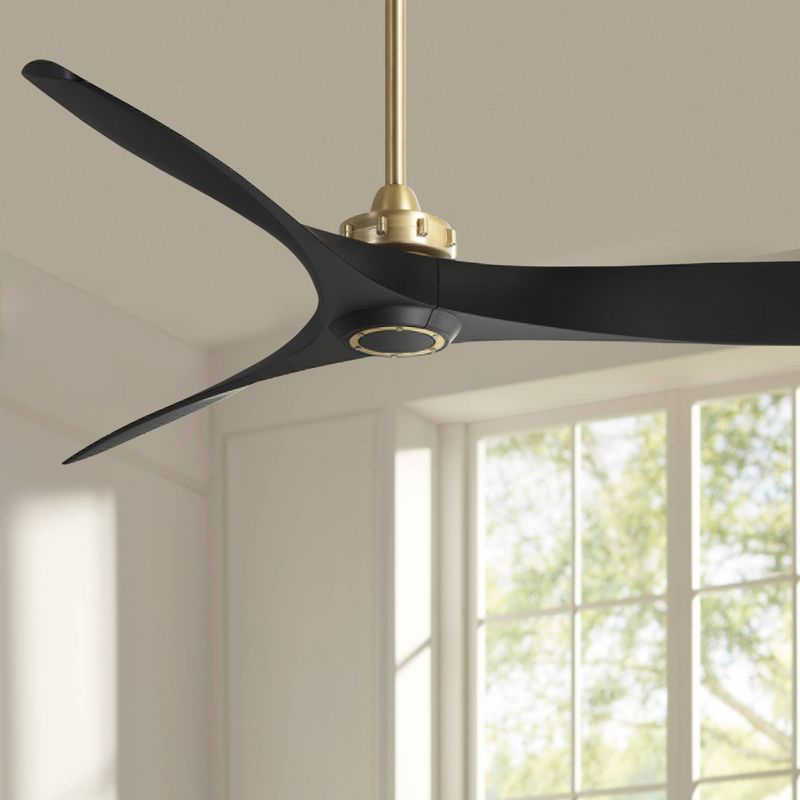 60" Minka Aire Modern Indoor Ceiling Fan with Remote Control Soft Brass Black for Living Room Kitchen Bedroom Family Dining House
