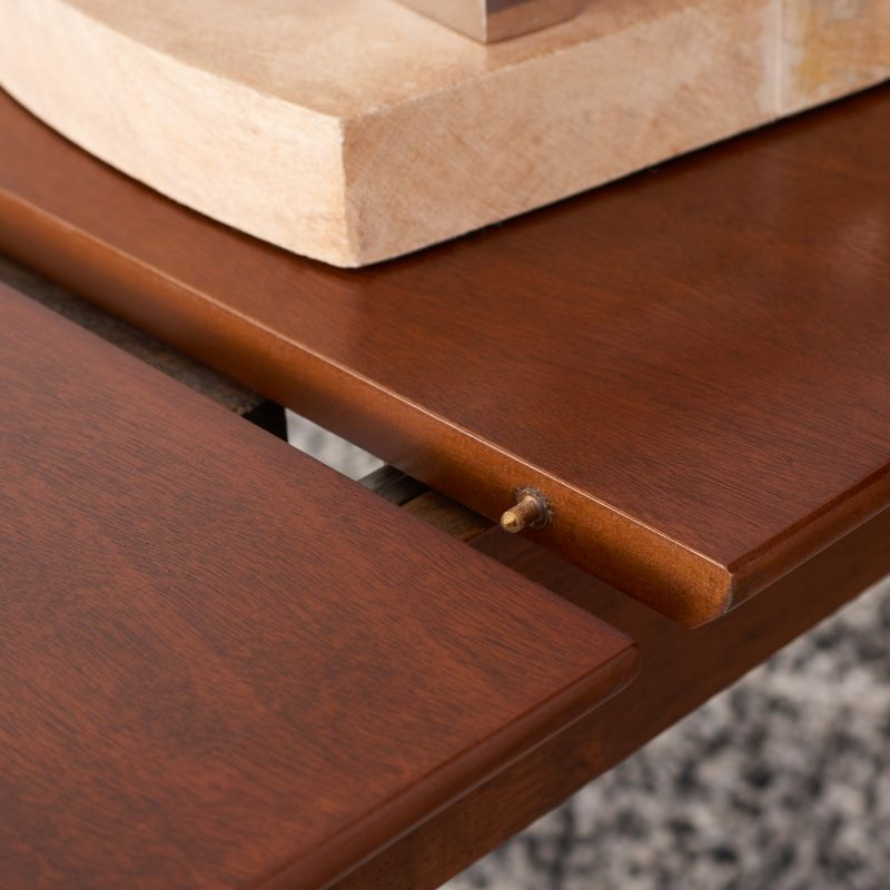 Varda Manual Extension Dining Table - DTB1402A - Walnut - Safavieh