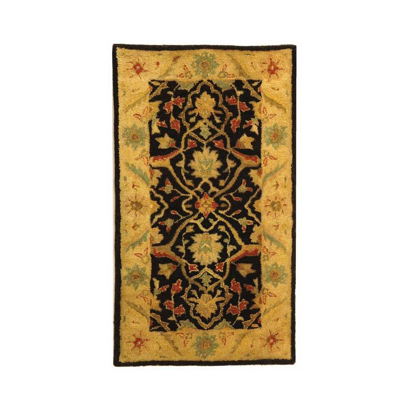 Antiquity AT14 Hand Tufted Indoor Accent Rug - Black - 2'3"x4' - Safavieh