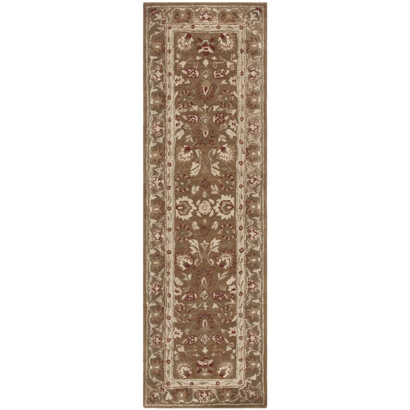 Anatolia AN512 Hand Tufted Indoor Runner Rug - Brown/Green - 2'3"x12' - Safavieh