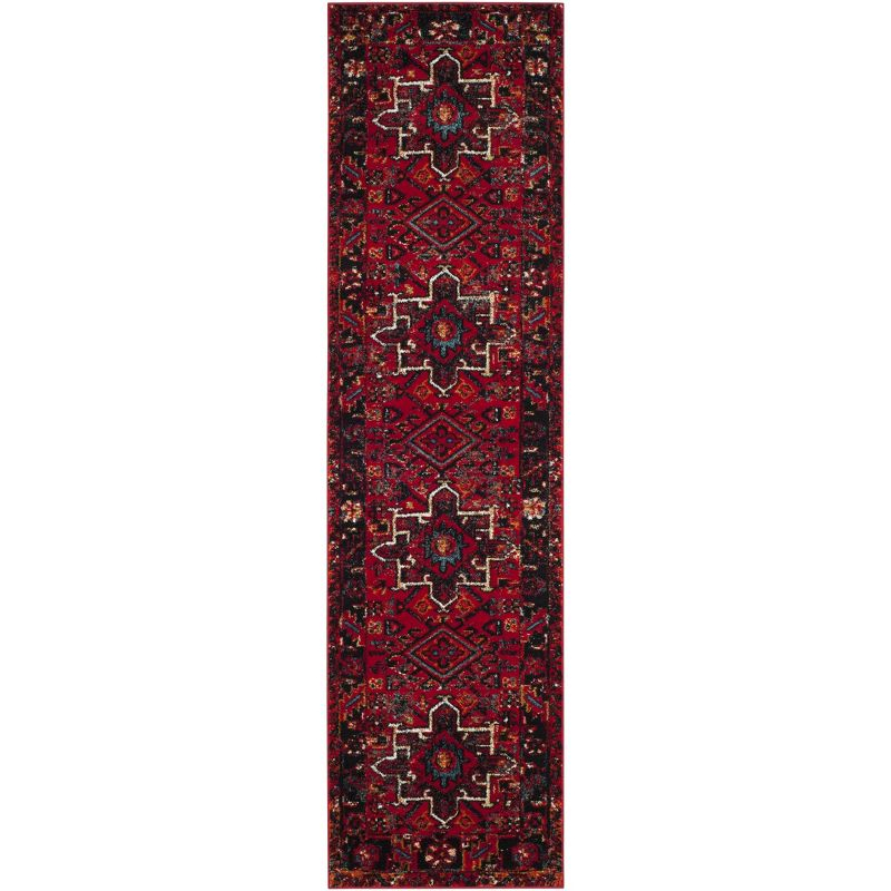 Vintage Hamadan VTH211 Power Loomed Indoor Runner Rug - Red/Multi - 2'3"x12' - Safavieh