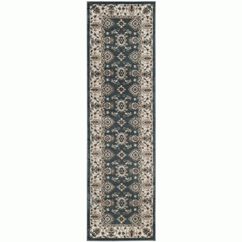 Lyndhurst LNH332 Power Loomed Runner Rug - Teal/Cream - 2'3"x8' - Safavieh.