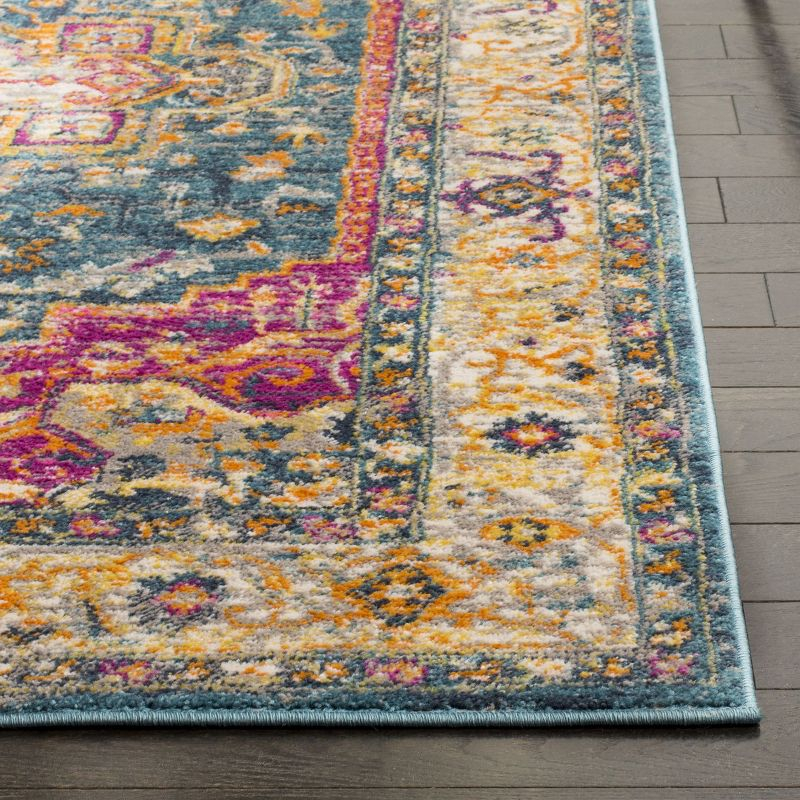 Madison 200 MAD202 Power Loomed Indoor Area Rug - Blue/Multi - 4'x6' - Safavieh