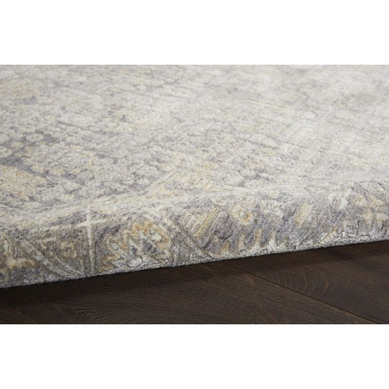 Nourison Silken Weave SLW02 Indoor Area Rug Grey/Beige 2'2" x 7'6"