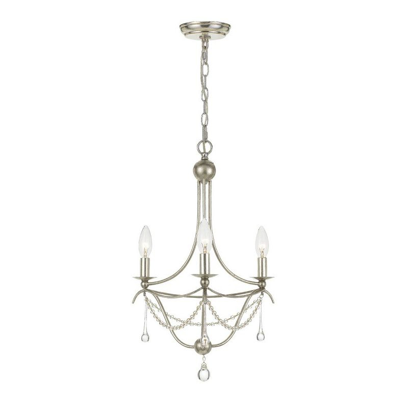 Crystorama Lighting Metro 3 - Light Chandelier in  Antique Silver