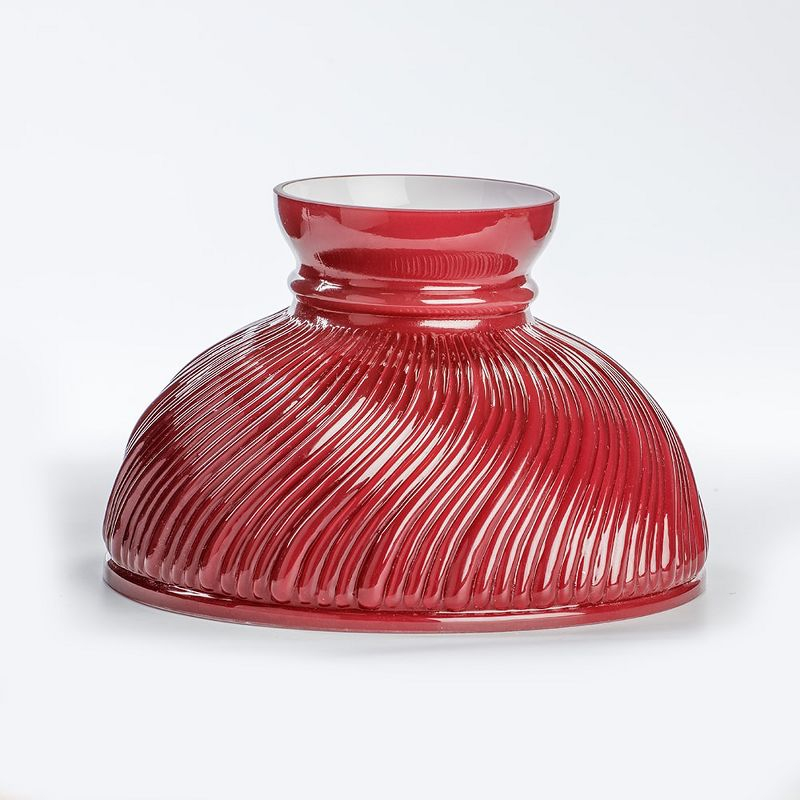 Aladdin 10" Ruby Swirl Glass Oil Lamp Shade
