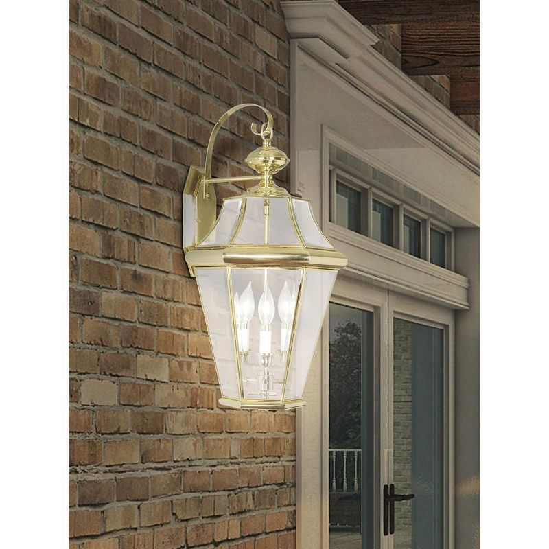 Livex Lighting Georgetown 3 - Light Wall Light in  Polished Brass